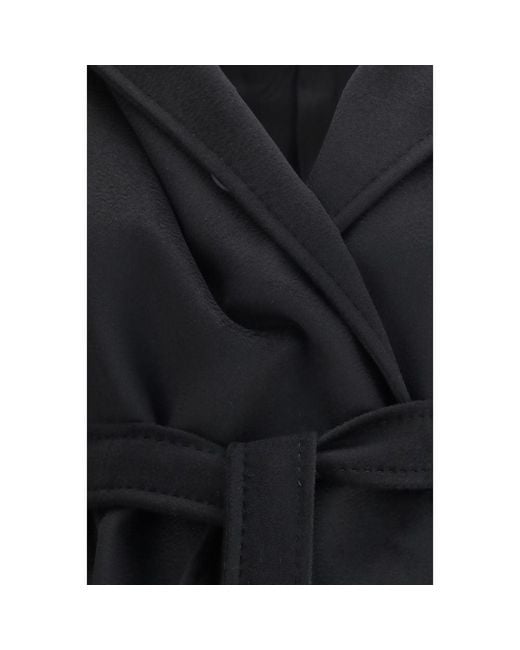 Max Mara Black Wool Oves Aries Coat