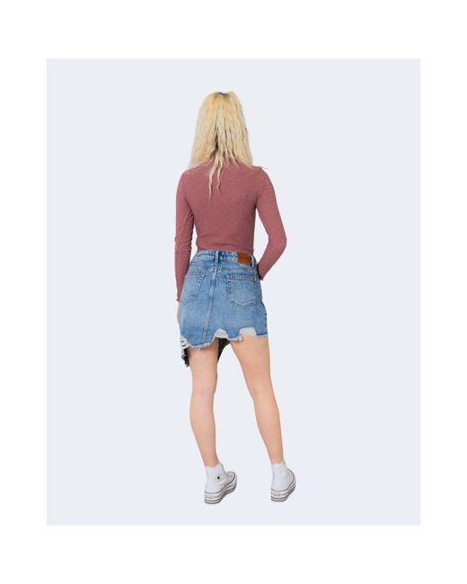 ONLY Blue Bordeaux Viscose Tops & T