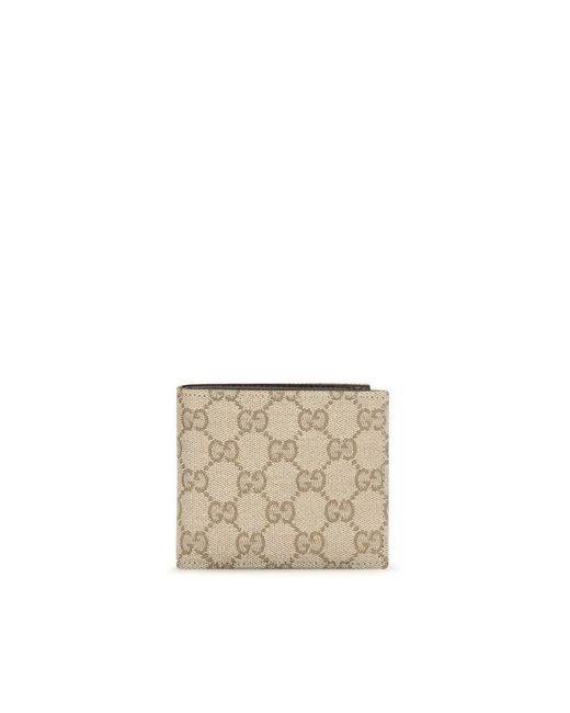 Gucci Natural Beige Cotton Wallet for men