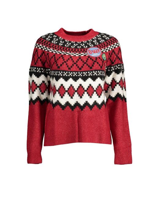 Desigual Red Polyester Sweater