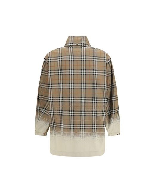 Burberry Natural Beige Cotton Parka for men