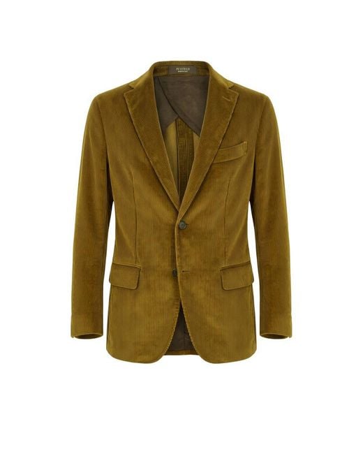 Peserico Green Cotton Men Jacket for men