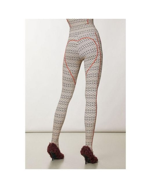 Patrizia Pepe Red Bicolor Polyamide Leggings