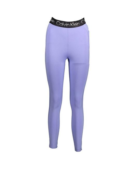 Calvin Klein Blue Cotton Legging