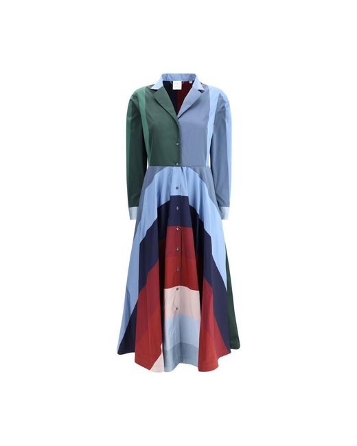 Sara Roka Blue Chemisier Dress