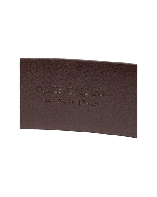 Dolce & Gabbana Brown Leather Regular Belt for men