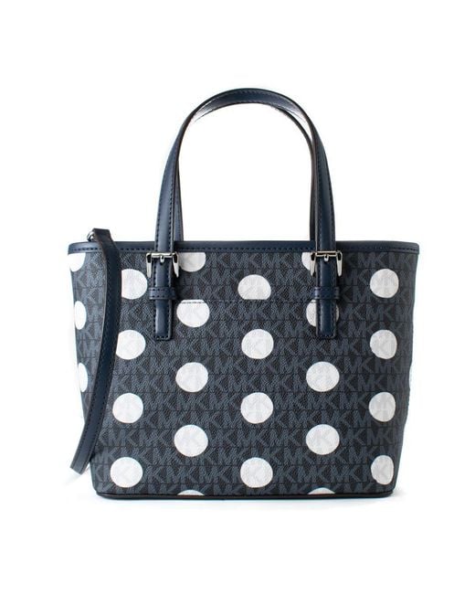 Michael Kors Blue Canvas Tote Bag