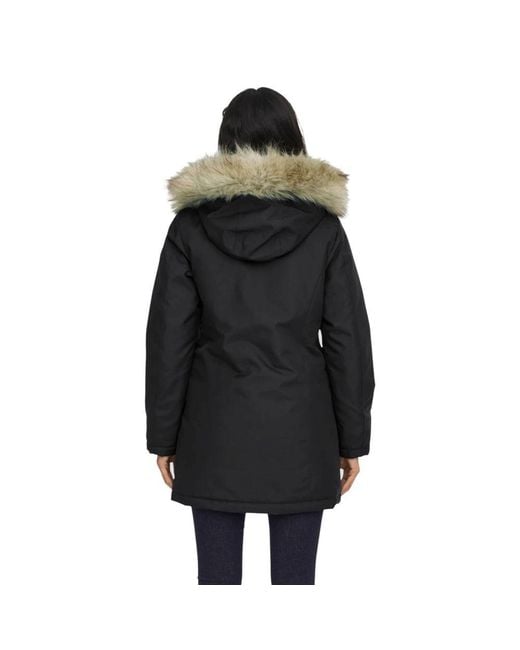 ONLY Black Polyester Parka