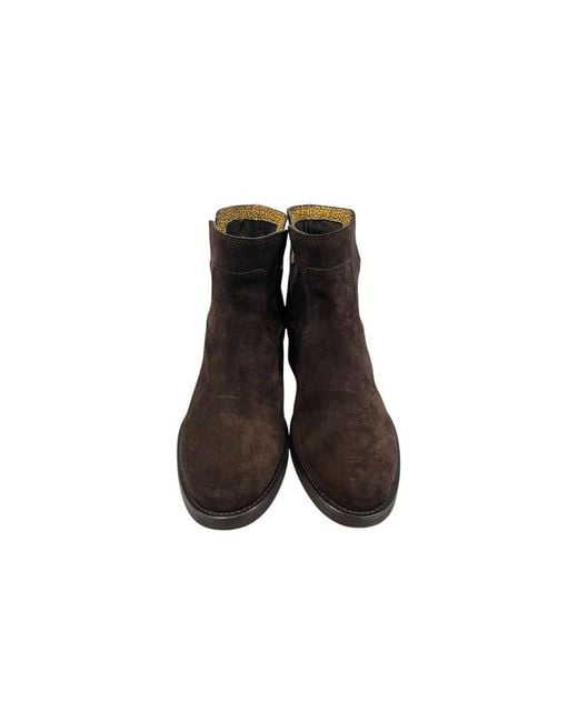 Borbonese Black Brown Leather Boot