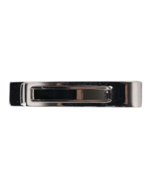 Dolce & Gabbana Metallic Tone Brass Logo Branded Tie Clip Bar for men