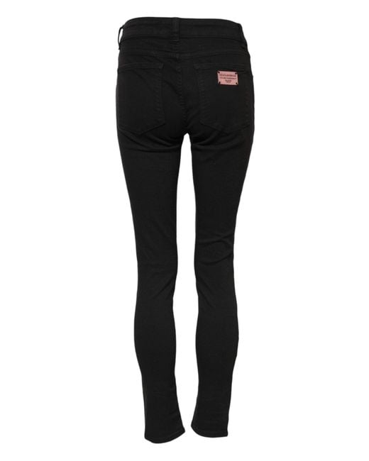 Dolce & Gabbana Black Cotton Skinny Mid Waist Denim Jeans for men