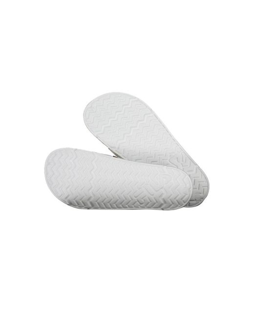 Fila White Slide Sandals Logo