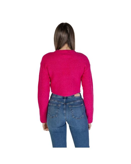 ONLY Red Pink Recycled Polyester Sweater