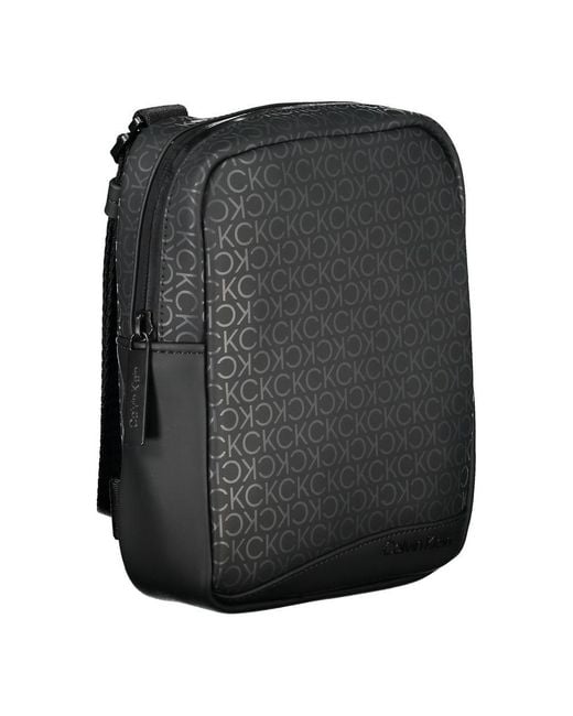 Calvin Klein Black Sleek Shoulder Bag With Contrasting Accents for men