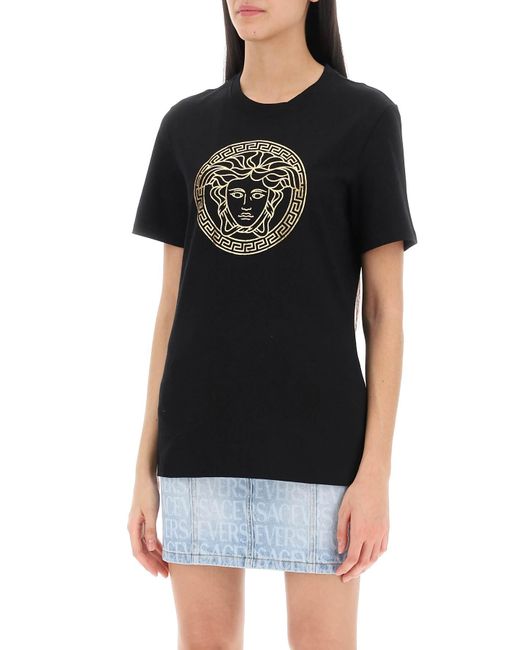 Versace Black Medusa Crew Neck T Shirt