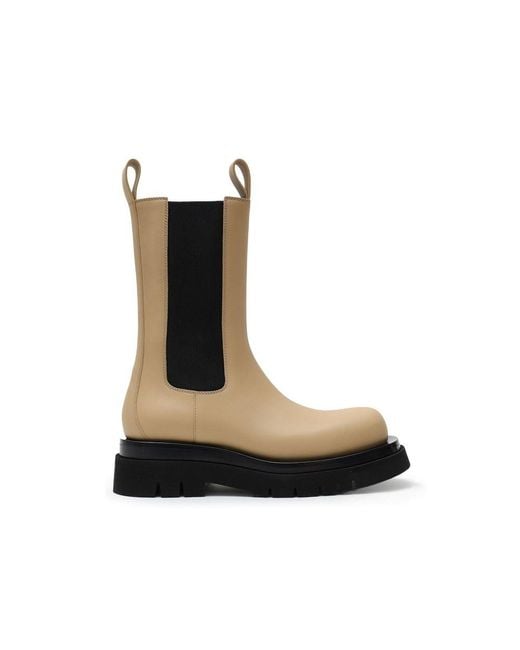 Bottega Veneta Black Beige Leather Boot