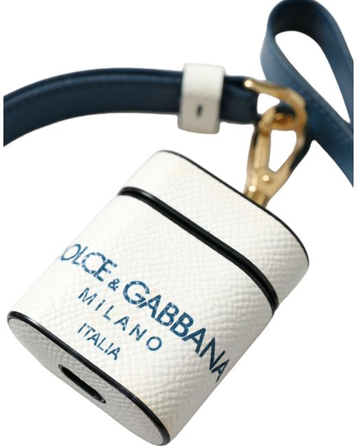 Dolce & Gabbana Blue Chic Leather Airpods Case for men