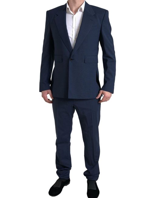 Dolce & Gabbana Blue 2 Piece Single Breasted Sicilia Suit for men