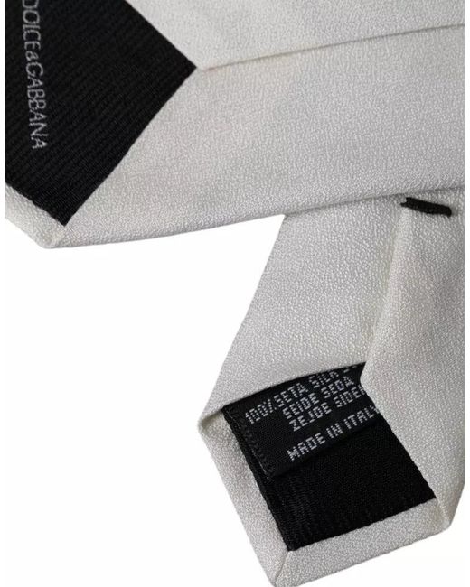 Dolce & Gabbana Gray Textured Skinny Tie for men