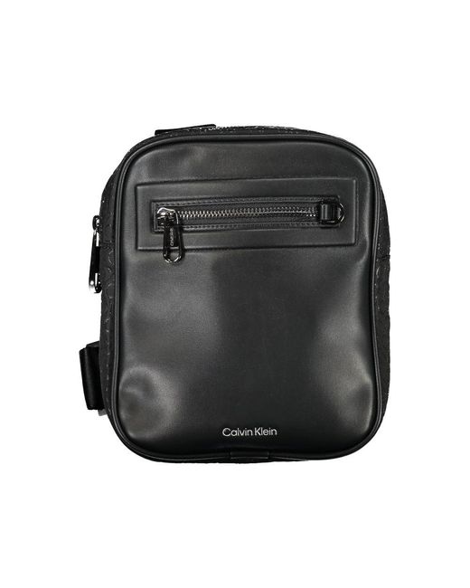 Calvin Klein Black Sleek Urban Shoulder Bag With Contrast Details for men