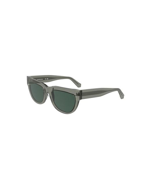 Calvin Klein Green Grigio Acetate Sunglass
