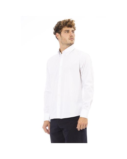 Baldinini White Cotton Shirt for men