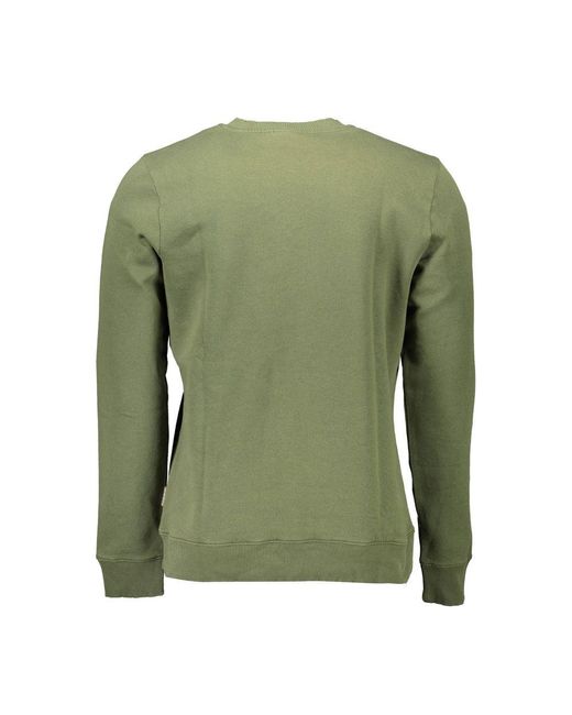 Napapijri Green Cotton Sweater for men