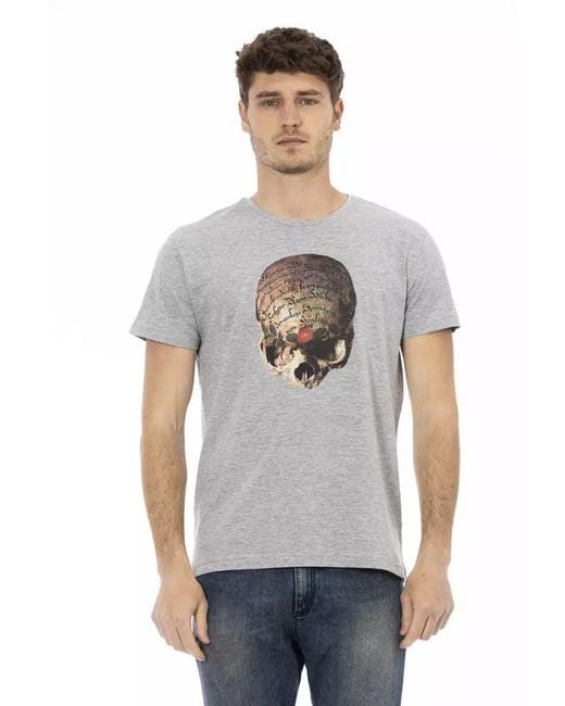 TRUSSARDI ACTION Gray Cotton Men T for men
