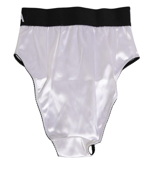 Dolce & Gabbana Multicolor White Satin High