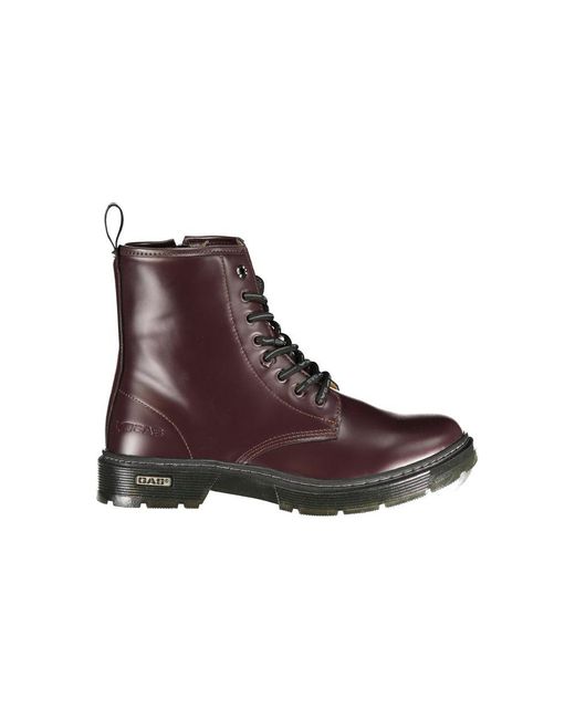 Gas Brown Polyurethane Ankle Boot