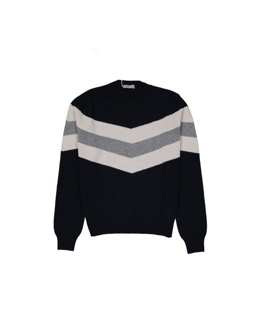 Herno Black Blue Wool Sweatshirt for men
