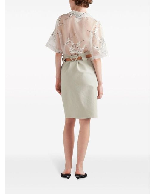 Prada White Floral