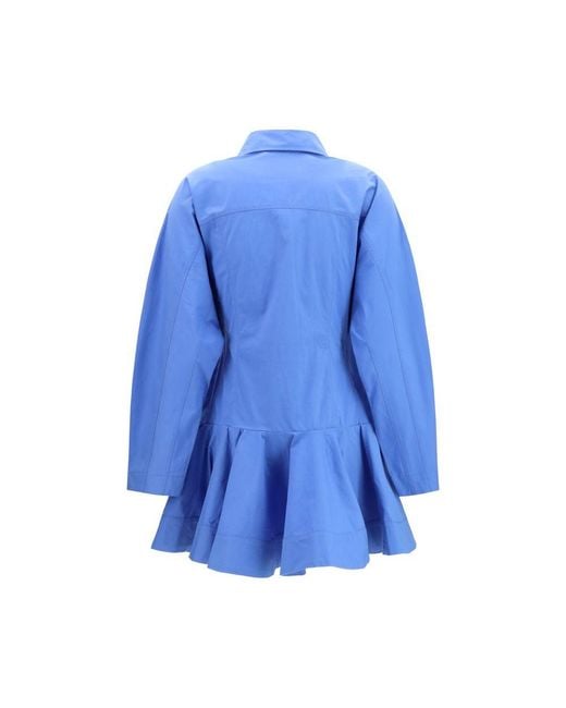 Ganni Blue Cotton Casual Dress