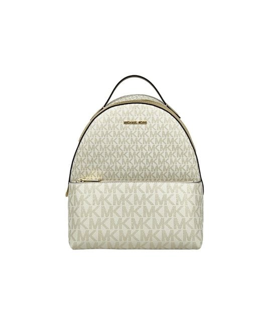 Michael Kors White Sheila Medium Pvc Backpack Bookbag