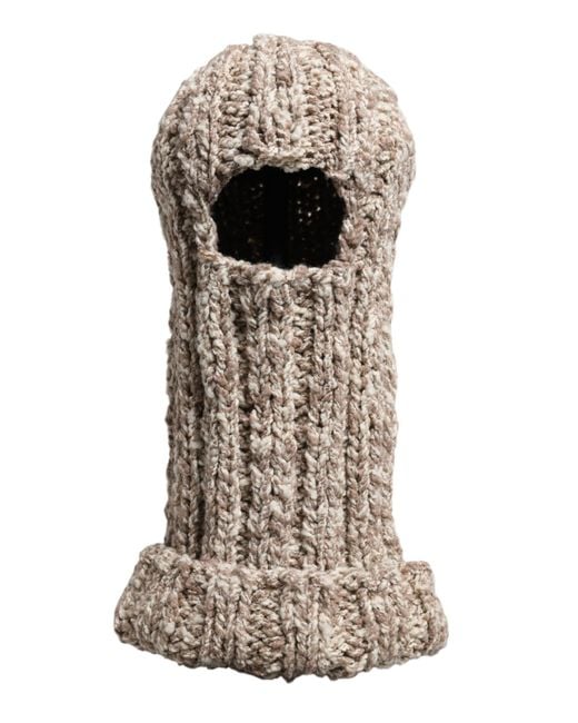 Dolce & Gabbana Natural Wool Knitted Ski Mask Balaclava Hat for men