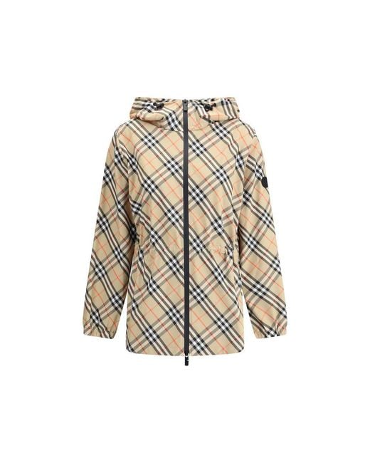 Burberry Natural Archivio Check Hooded Jacket