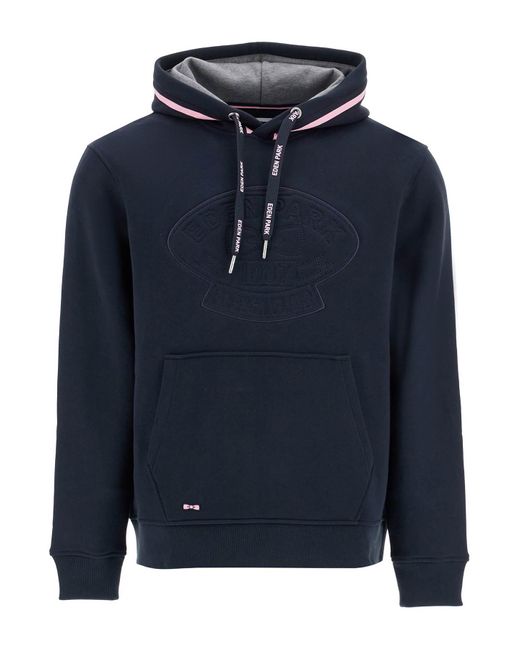 Eden Park Blue Quilted Logo Sweatshirt for men