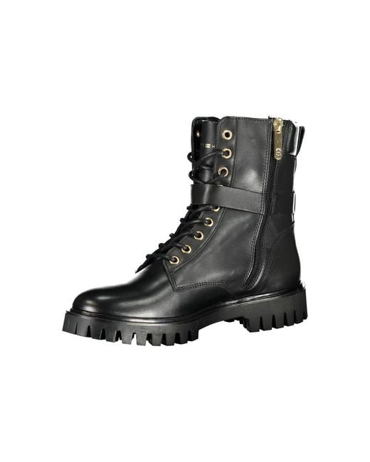 Tommy Hilfiger Black Lace-Up Boots