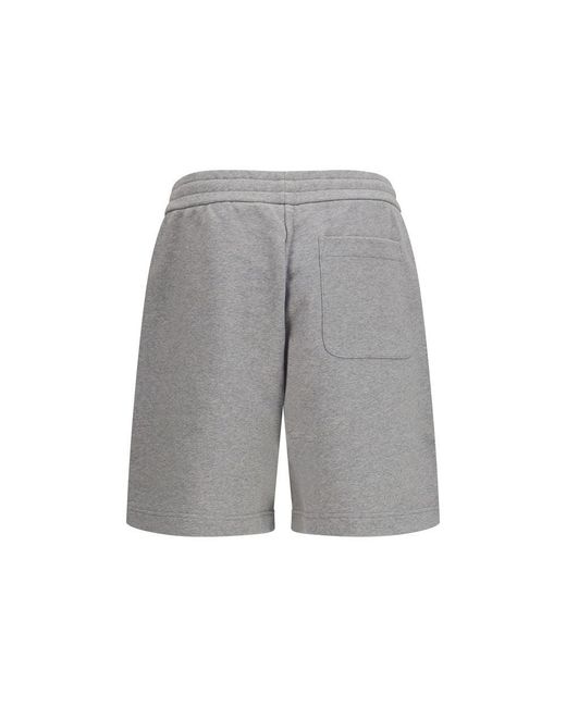Moncler Gray Cotton Bermuda Shorts for men