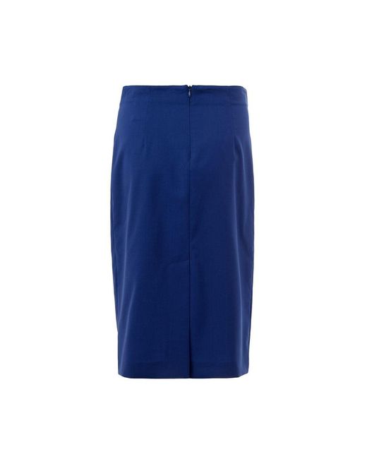 Lardini Blue Wool Skirt