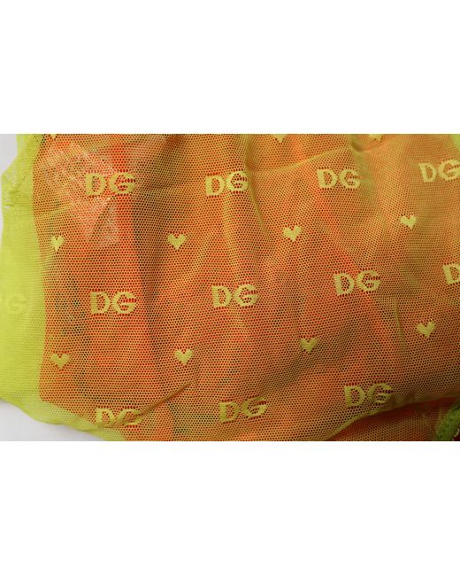 Dolce & Gabbana Red Tulle Mid Waist Panty Underwear