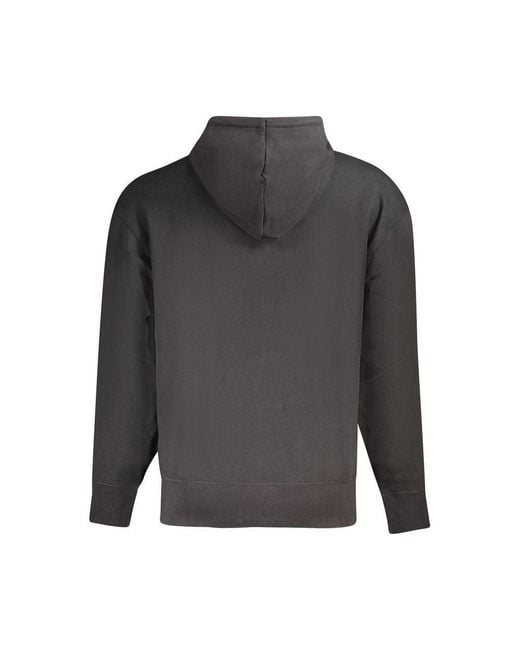 Boss Gray Black Cotton Sweater for men