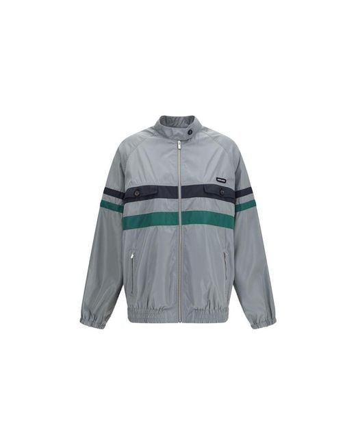 Miu Miu Gray Polyester Shell Jacket