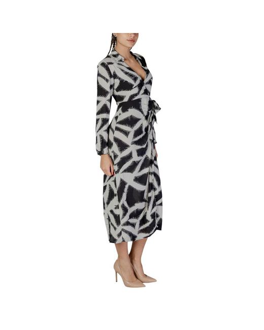 Jacqueline De Yong Black Recycled Polyester Dress