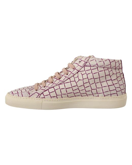 HIDE & JACK Black Chic & Burgundy Mid-Cut Leather Sneakers for men