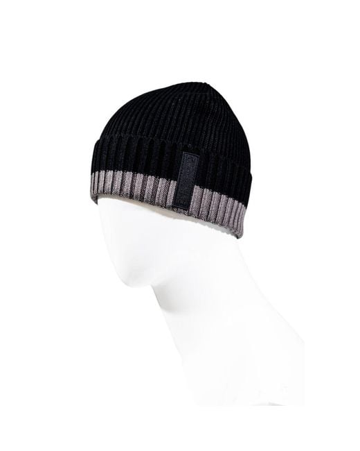 ARMANI EXCHANGE Black Bicolor Marabou Cap (baseball Hat) for men