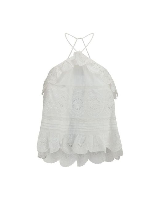 Isabel Marant Gray White Polyester Blouse