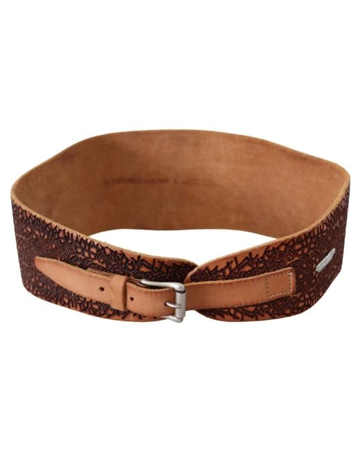 Ermanno Scervino Brown Elegant Leather Fashion Belt