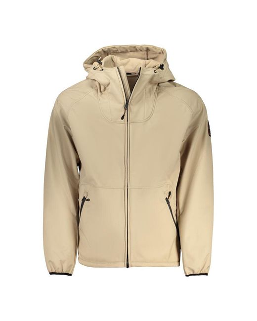 Napapijri Natural Beige Polyester Jacket for men