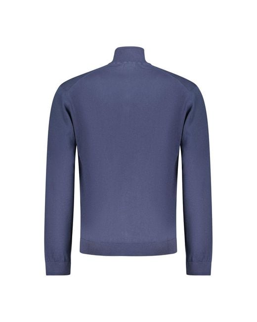 Napapijri Blue Cotton Men Cardigan for men